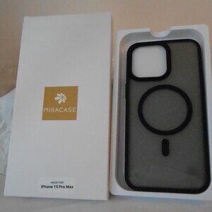 Miracase Magnetic Series Lifestyle Case Gray/Black for iPhone 15 Pro Max-NEW